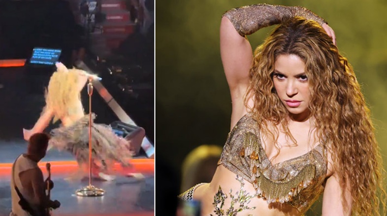 শাকিরা যেন মঞ্চেই ‘নাচলেন’ পড়ে গিয়ে: মন্ট্রিলে পারফর্ম্যান্সে ভাইরাল মুহূর্ত